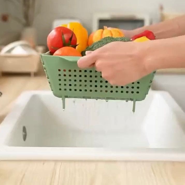 Multifunctional Foldable Storage Basket, Ventilated Desktop Storage Organizer, Folding Draining Basket, Home Organization And Storage Supplies Basket, Kitchen Household Storage Bin Multifunctional Foldable Storage Basket, Ventilated Desktop Storage Organizer, Folding Draining Basket, Home Organization And Storage Supplies Basket, Kitchen Household Storage Bin